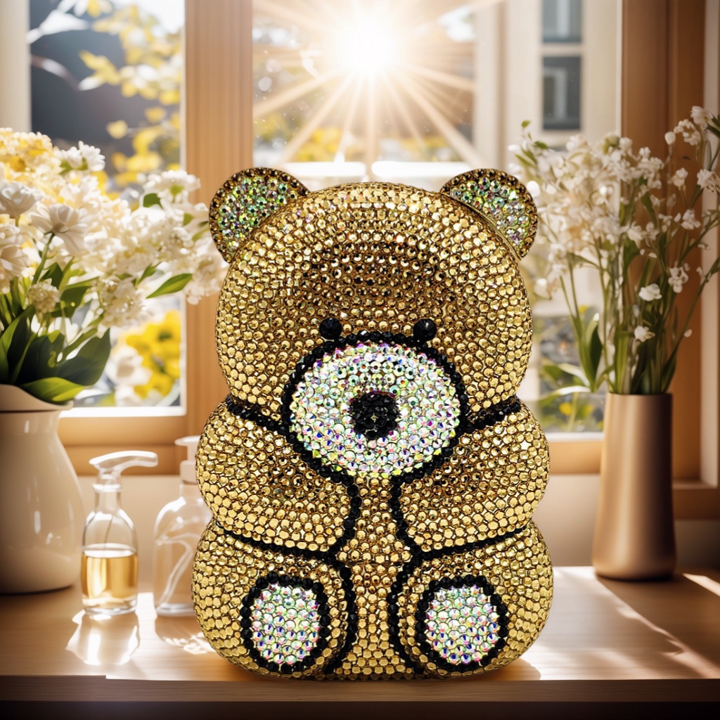 Cute Bear Rhinestone Evening B - Luxury Bags Cute 评论和价格