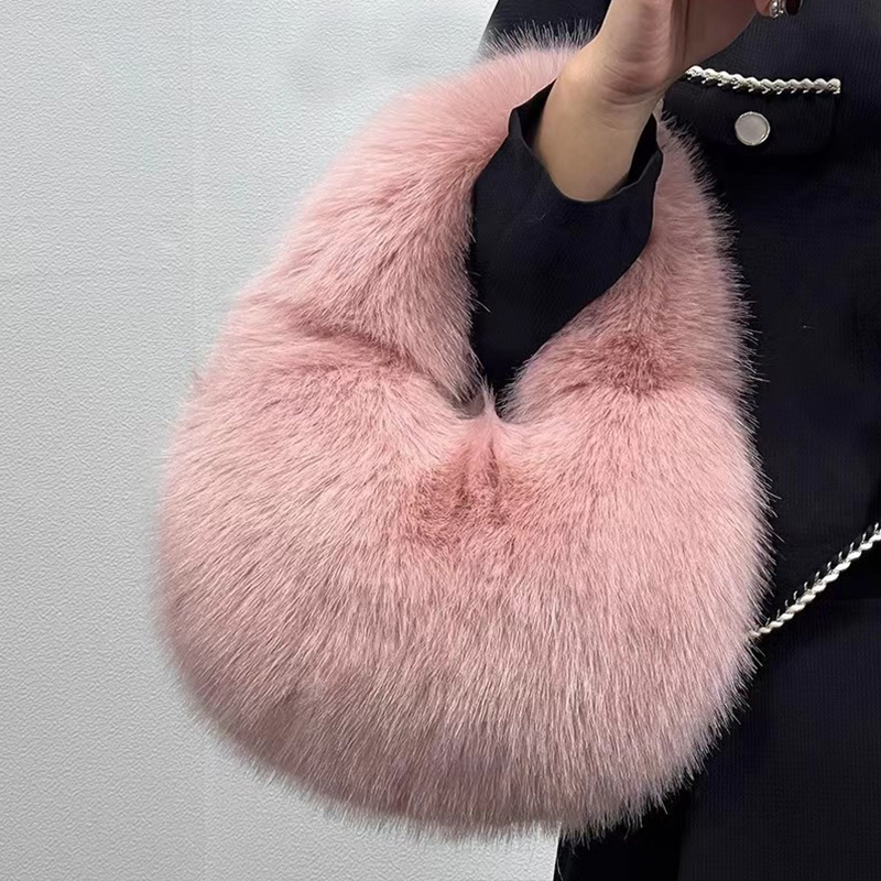 Fashion Soft Plush Half Moon B - Luxury Bags Tote 评论和价格