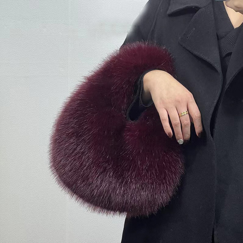 Fashion Soft Plush Half Moon B - Luxury Bags Tote 评论和价格